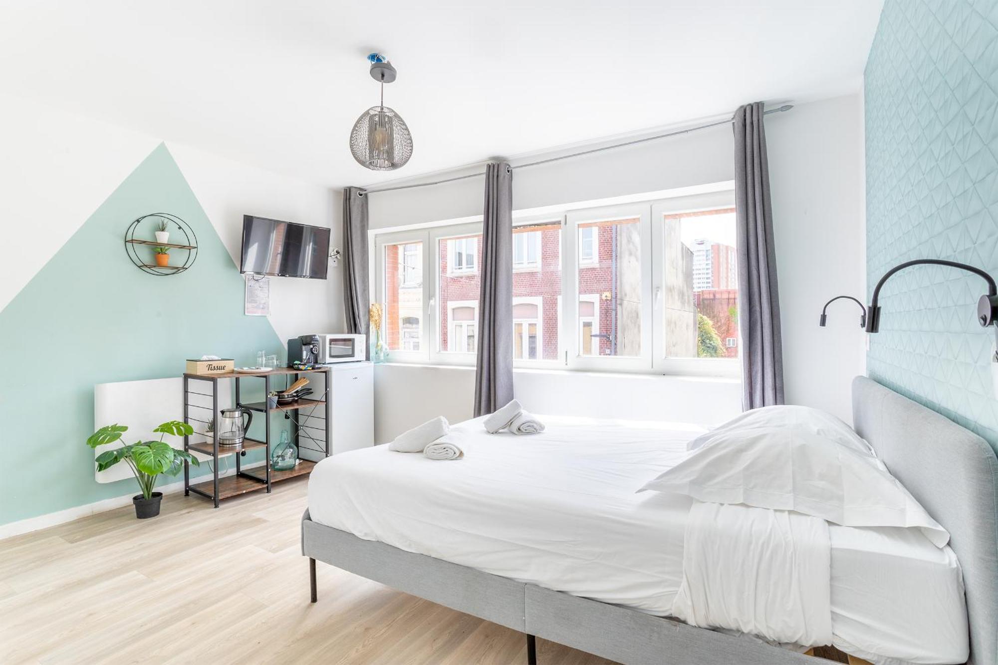 S&K Suite Grande Rue Roubaix - Chambre Spacieuse Et Sdb Privee - Netflix Et Cuisine Extérieur photo
